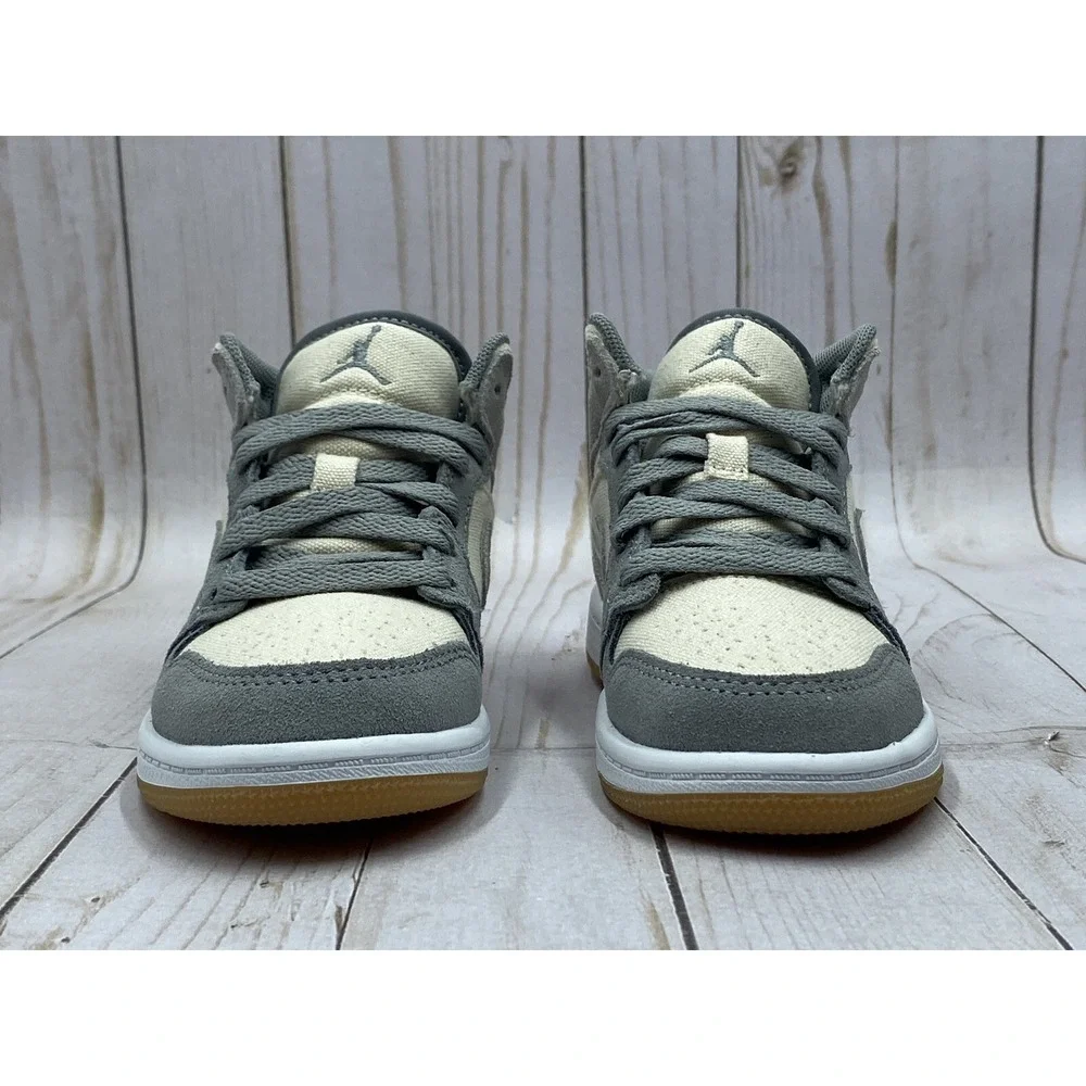 Nike Air Jordan 1 Mid SE PS Coconut‎ Milk Particle Grey Size 11C DN4345‑100